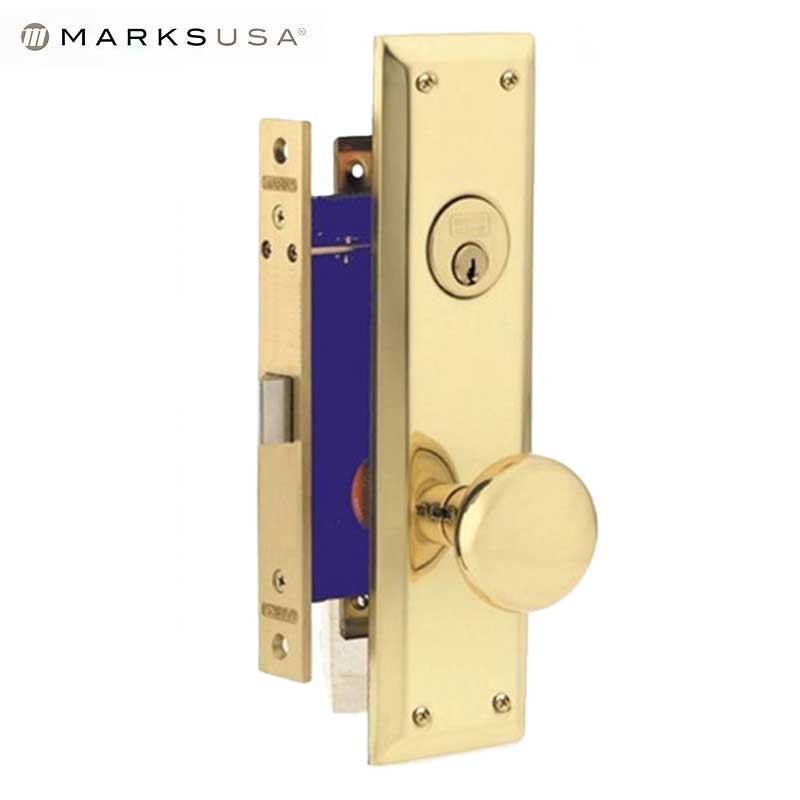 Marks USA - 91DW/3 - Metro Mortise Knob Lock - US3 - 1-1/16" x 7-5/8"- Vestibule - RH - UHS Hardware