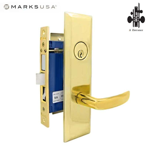 Marks USA - 9NY96A-3  - New York Mortise Lever Lock - U3 - 1-1/4" X 8"- Entrance - RH - UHS Hardware
