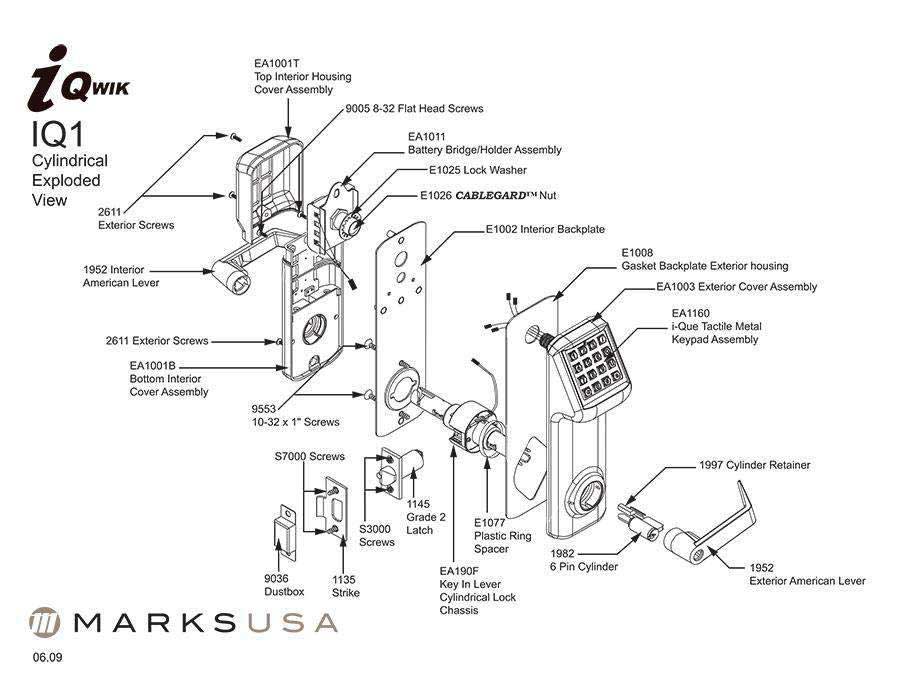 Marks USA - i-Qwik - LITE - Electronic Pushbutton Lever Lock- 26D - Satin Stainless - UHS Hardware