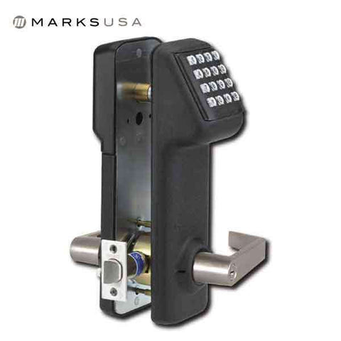 Marks USA - i-Qwik - LITE - Electronic Pushbutton Lever Lock- Black w/ 26D Lever - UHS Hardware