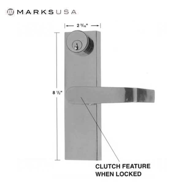 Marks USA - MESC600A Lever / Escuteon Entry Trim For Marks M9900 Exit Devices - UHS Hardware