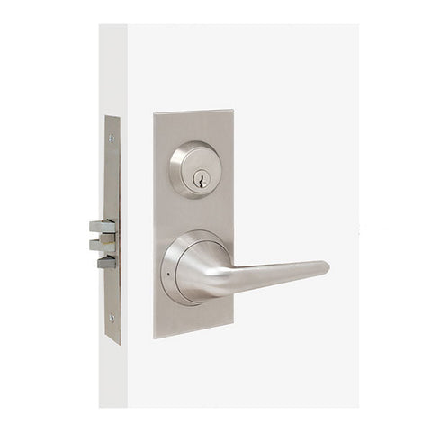 TownSteel - MRX-S - 5-Point Ligature Resistant Mortise Lock with Arch Sectional Trim - Optional Function - Optional Handing - Fire Rated - Stainless Steel - Grade 1