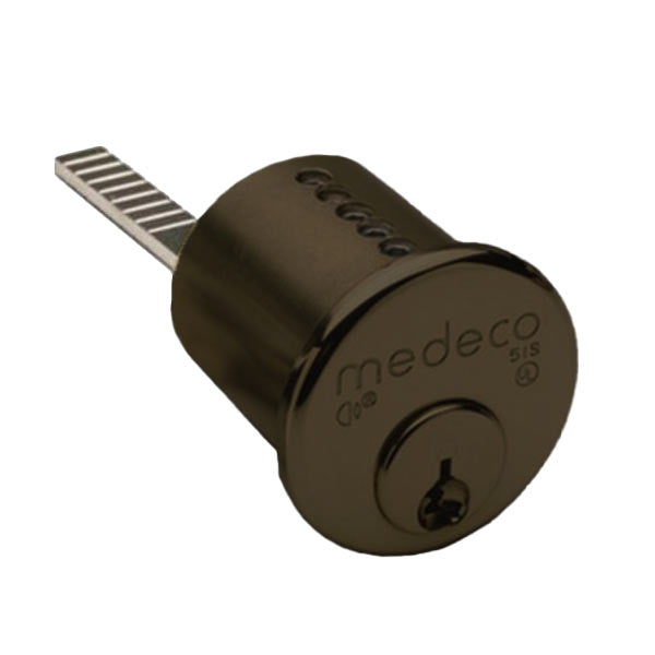 Medeco - 100400HT - M3 - High Security - 1-1/8" Rim Cylinder - 24 - Dark Bronze - DL Keyway - Grade 1 - UHS Hardware