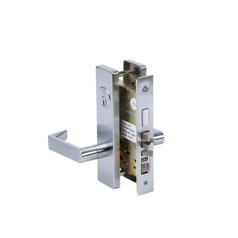 TELL - CL100976 - Heavy Duty Mortise Lock - Satin Chrome - 2-3/4" Backset - Dormitory