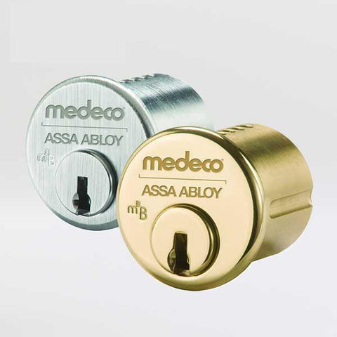 Medeco BiLevel 1-1/4" Mortise Cylinder - 05 - Bright Brass - UHS Hardware