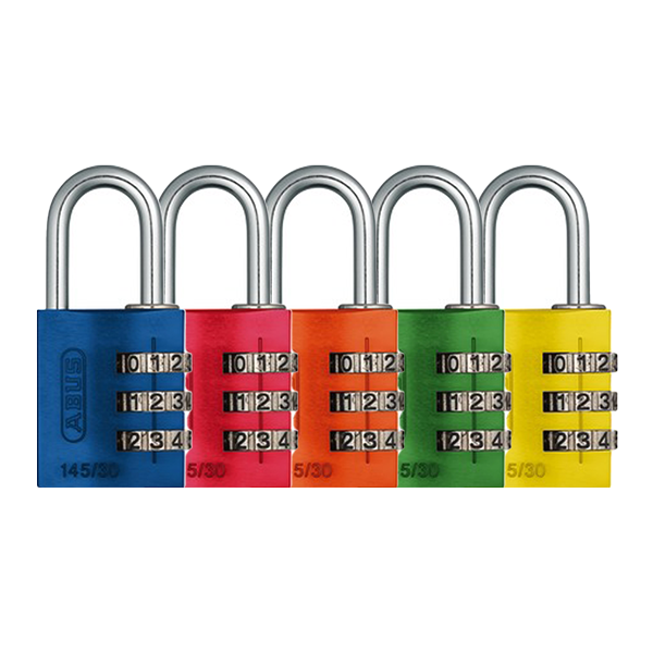 Abus - 14530 - Combination Lock 145/30 Lock-Tag - Multi Color Pack - 12 Pack - UHS Hardware