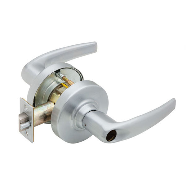 Schlage - ND96LD - Commercial Lever Set - Athens Lever - Less Cylinder - Storeroom - Non-Handed - Satin Chrome - Grade 1
