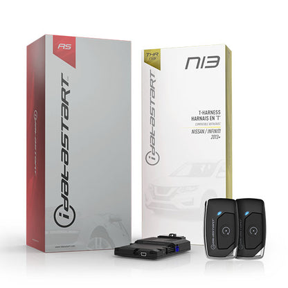 Firstech - iDatastart - Infiniti / Nissan - HC1111A / HC2312AC - 1 Button Remote - Optional 1-Way / 2-Way - Keyless Remote Start System Kit - Up to 3000ft - NI3 T-Harness (PREORDER) - UHS Hardware