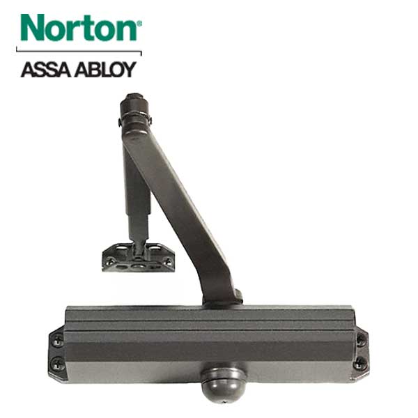 Norton - 1601 - Tri-Packed Manual Door Closer - Adjustable Arm - Size 1-6 - Dark Bronze - Grade 1 - UHS Hardware