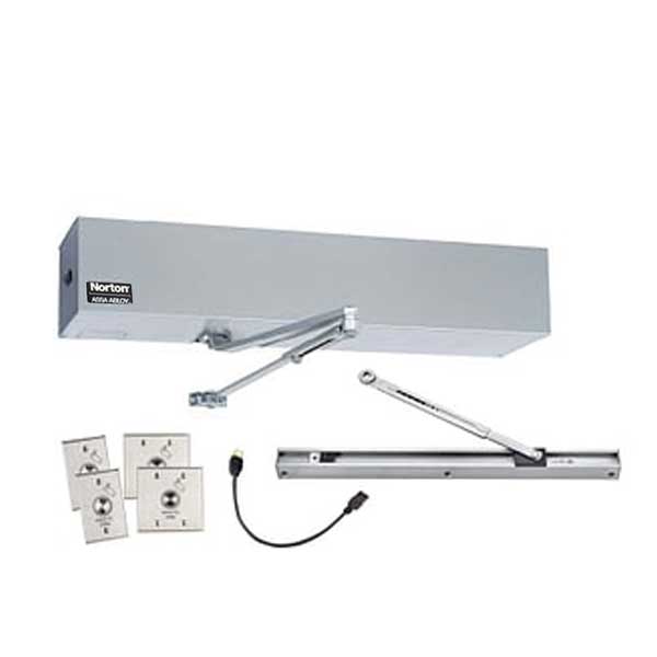 Norton - 5740K2 - Universal Door Operator Hands-Free Kit - Push & Pull Door Arms - Satin Aluminum - UHS Hardware