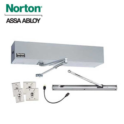 Norton - 5740K2 - Universal Door Operator Hands-Free Kit - Push & Pull Door Arms - Satin Aluminum - UHS Hardware
