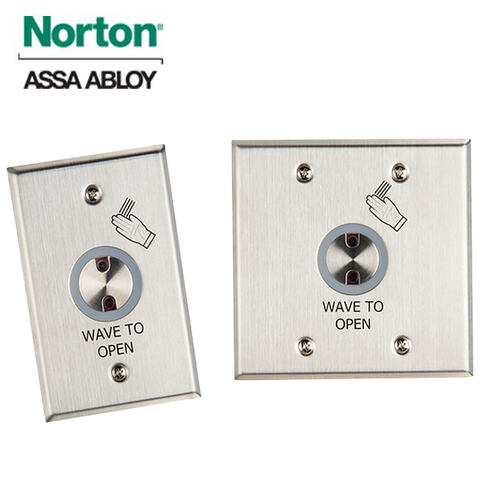 Norton - 700 - Touchless Actuator -  Single and Double Gang - 4" range - 0-35 Second Variable Hold - Satin Stainless Steel - UHS Hardware