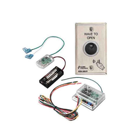 Norton - 767K1 - Touchless Actuator Kit -  767 Wall Switch / 546 Transmitter / 537 Receiver - Single Gang - Infrared Sensor w/ 4" range - 1-10 Second Delay - Satin Stainless Steel