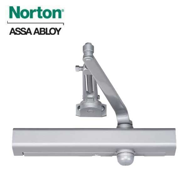 Norton - 8301H - Tri-Packed Manual Door Closer - Slim Cover - Hold Open - Adjustable Arm - Sizes 1-6 - Satin Aluminum - Grade 1 - UHS Hardware