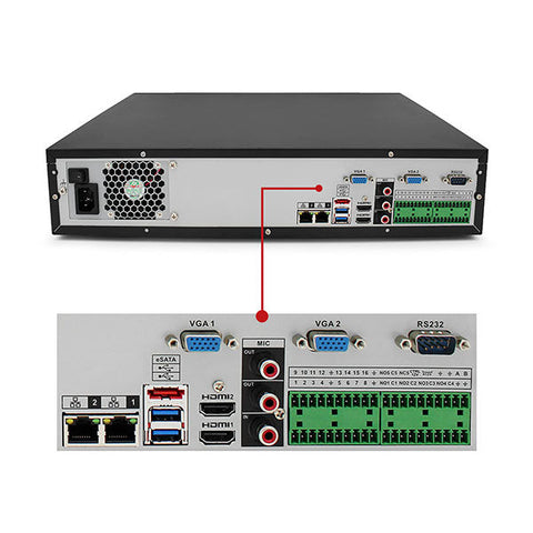IC Realtime - NVR-EL16-2U12MP1 / 16Ch Rack-Mount NVR - 80TB Max (Starting At 4TB HDD) / 2xRJ45 / 12MP IP Support / 320Mbps Bandwidth