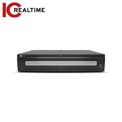 IC Realtime - NVR-EL64-2U12MP1 / 64Ch Rack-Mount NVR. 80TB Max (Starting At 10TB HDD) / 2xRJ45 / 12MP IP Support / 384Mbps Bandwidth / TAA Complliant