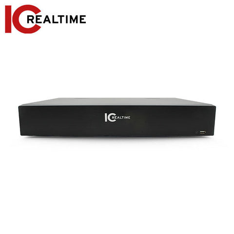 IC Realtime - NVR-FX24POE-15U4K1 / 24Ch Rack-Mount NVR / 40TB Max (Starting At 8TB HDD) / 24 Port Built-In POE / 12MP IP Support / 320Mbps Bandwidth