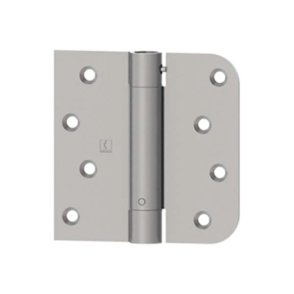 Hager - 1764 - Square by 5/8" Radius Corners - Spring Hinge with Fasteners - 4" x 4" - Stainless Steel