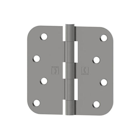 Hager - RC1842 - 5-Knuckle - Round Corner 5/8" Radius - Plain Bearing with Fasteners - 4" x 4" - Optional Finish - Optional Pin Function