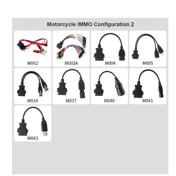 OBDStar - MOTO IMMO Kit - Motorcycle Adapter Set For KeyMaster and X300 Devices -  Configuration 2 - FREE MOTO IMMO Software Function - UHS Hardware