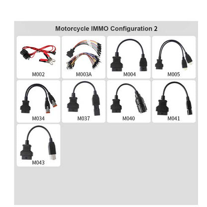 OBDStar - MOTO IMMO Kit - Motorcycle Adapter Set For KeyMaster and X300 Devices -  Configuration 2 - FREE MOTO IMMO Software Function - UHS Hardware