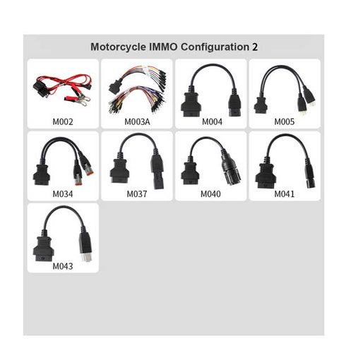OBDStar - MOTO IMMO Kit - Motorcycle Adapter Set For KeyMaster and X300 Devices -  Configuration 2 - FREE MOTO IMMO Software Function - UHS Hardware