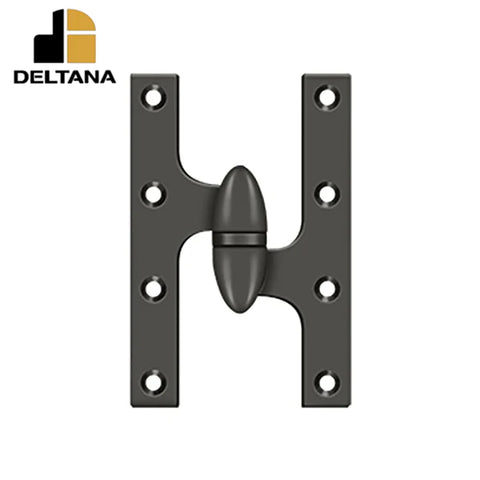 Deltana - 6" x 3-7/8" Olive Knuckle Hinge - Ball Bearing - Solid Brass - Right Handed - Optional Finish