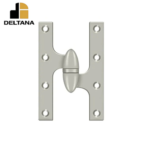 Deltana - 6" x 3-7/8" Olive Knuckle Hinge - Ball Bearing - Solid Brass - Right Handed - Optional Finish