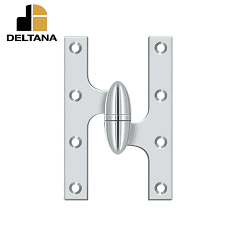 Deltana - 6" x 3-7/8" Olive Knuckle Hinge - Ball Bearing - Solid Brass - Right Handed - Optional Finish