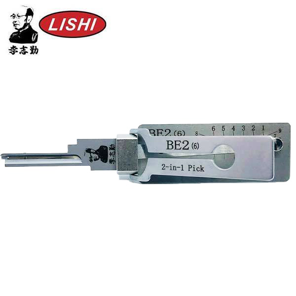 Original Lishi BE2 / 6-Pin / 2-in-1 / Residential Tool / BEST A / Anti Glare - UHS Hardware