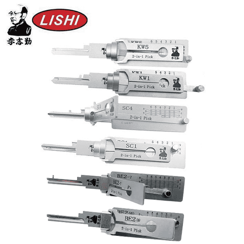ORIGINAL LISHI - Residential Tools - KW1 - KW5 - SC1 - SC4 - BE2-6 - BE2-7 (BUNDLE OF 6) - UHS Hardware