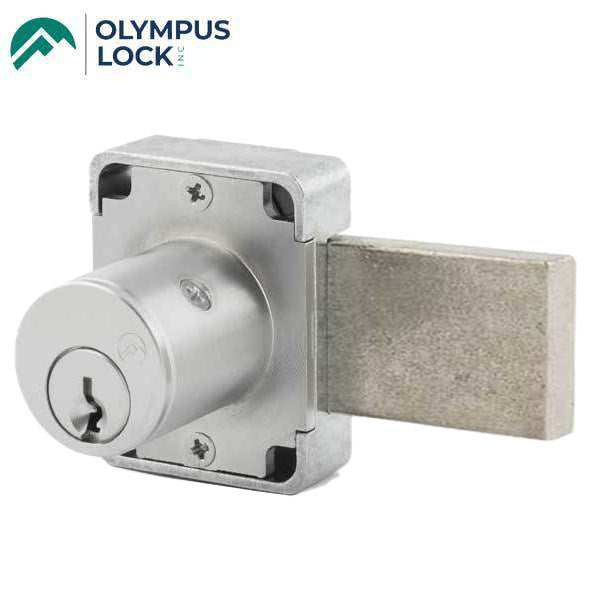 Olympus - 100DR - Cabinet Door Deadbolt Lock with Long Bolt - N Series National - 26D - Satin Chrome - 1-3/8” - KA 101 - Grade 1 - UHS Hardware