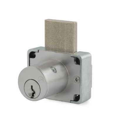Olympus - 200B - Weather Resistant Cabinet Deadbolt Lock - N Series National - D4291 4-pin - Key Retaining - Left Handed - Standard Bolt - Satin Chrome - 15/16" - KA 915 - Grade 1 - UHS Hardware