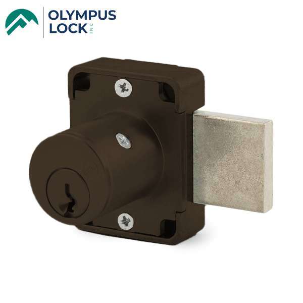Olympus - 100B - Weather Resistant Cabinet Deadbolt Lock - D4291 4-pin - Standard Bolt - Oil Rubbed Bronze - Optional Keying - Grade 1 - UHS Hardware