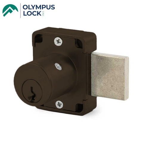 Olympus - 500DR - Cabinet Door Deadbolt Lock - CCL R1 - 15/16" Cylinder Length - Standard Length Bolt - Oil Rubbed Bronze - Optional Keying - Grade 1 - UHS Hardware