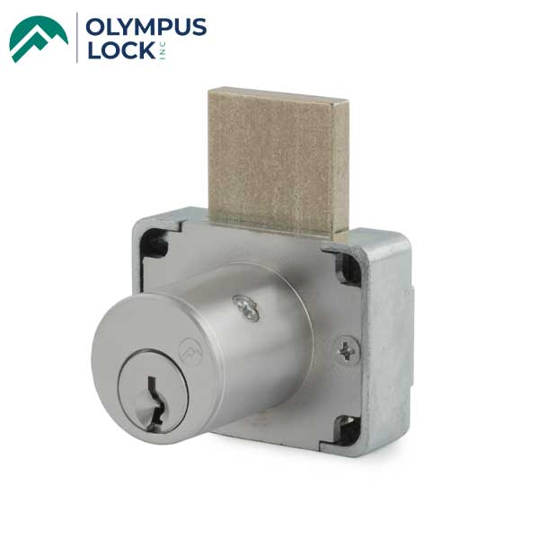 Olympus - 600DW - Cabinet Drawer Deadbolt Lock - CCL R1 - 26D - Satin Chrome - Grade 1 - UHS Hardware