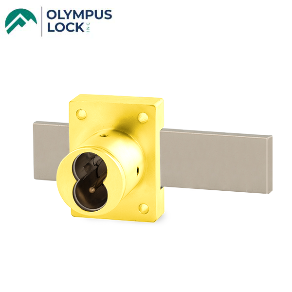 Olympus - 721DR - IC Core Deadbolt Cabinet Door Lock - BEST SFIC - 1-1/4" Cylinder Length - Long Bolt - Polished Brass - Grade 1 - UHS Hardware