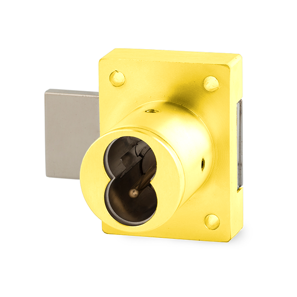 Olympus - 721DR - IC Core Deadbolt Cabinet Door Lock - BEST SFIC - 1-1/4" Cylinder Length - Polished Brass - Grade 1 - UHS Hardware