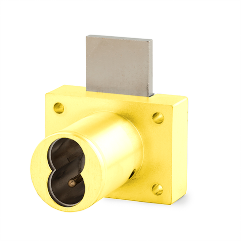 Olympus - 721DW - IC Core Deadbolt Cabinet Drawer Lock - BEST SFIC - 1-1/4" Cylinder Length - Polished Brass - Optional Key Retaining - Optional High Security - Grade 1 - UHS Hardware
