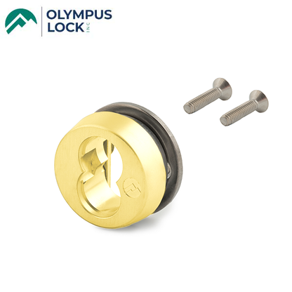 Olympus - 723S - SFIC Sliding Door Cylinder Housing - Polished Brass - UHS Hardware