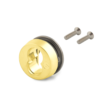 Olympus - 723S - SFIC Sliding Door Cylinder Housing - Polished Brass - UHS Hardware