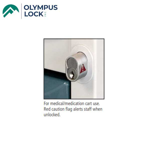Olympus - 724VR - IC Core File Cabinet / Medical Cart Push Lock - BEST SFIC - 26D - Satin Chrome - Grade 1 - UHS Hardware