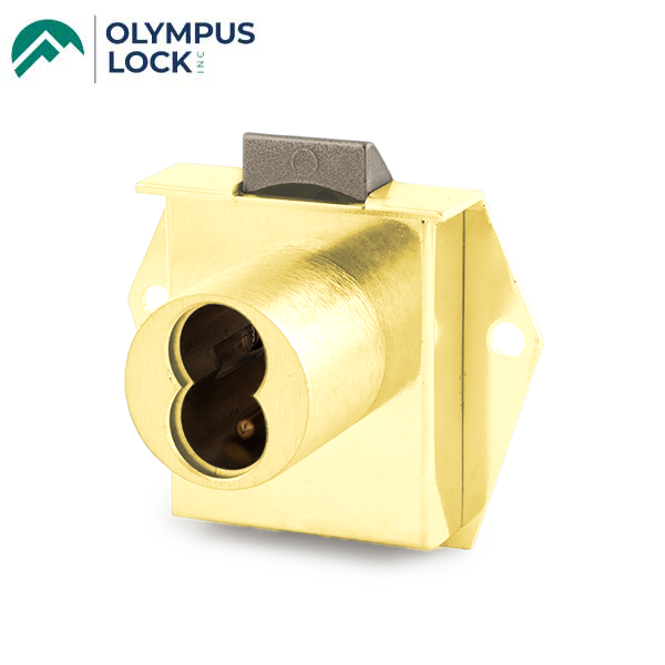 Olympus - 725ML - SFIC Mortise Latch Door & Drawer Cabinet Lock - BEST SFIC - 1-1/16" Cylinder Length - Polished Brass - Optional Handing - Grade 1 - UHS Hardware