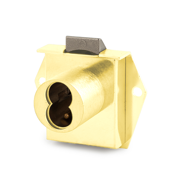 Olympus - 725ML - SFIC Mortise Latch Door & Drawer Cabinet Lock - BEST SFIC - 1-1/16" Cylinder Length - Polished Brass - Optional Handing - Grade 1 - UHS Hardware