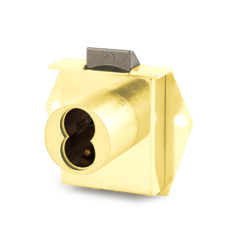 Olympus - 725ML - SFIC Mortise Latch Door & Drawer Cabinet Lock - BEST SFIC - 1-1/16" Cylinder Length - Polished Brass - Optional Handing - Grade 1 - UHS Hardware