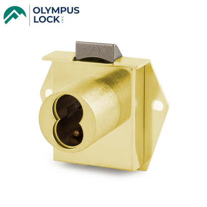 Olympus - 725ML - SFIC Mortise Latch Door & Drawer Cabinet Lock - BEST SFIC - 1-1/16" Cylinder Length - Satin Brass - Optional Handing - Grade 1 - UHS Hardware