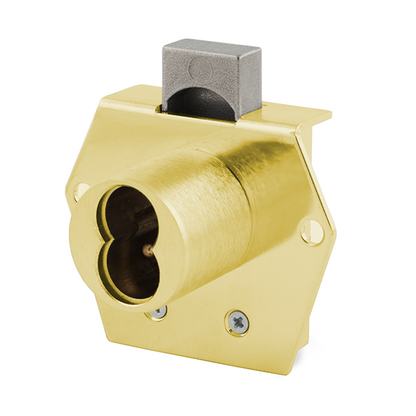 Olympus - 725RD - SFIC Rim Deadbolt Door & Drawer Cabinet Lock - BEST SFIC - 1-1/16" Cylinder Length - Satin Brass - Optional Handing - Optional Key Retaining - Grade 1 - UHS Hardware