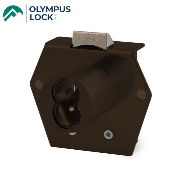 Olympus - 725RL - SFIC Rim Latch Door & Drawer Cabinet Lock - BEST SFIC - 1-1/16"" to Cylinder Length - Oil Rubbed Bronze - Optional Handing - Grade 1 - UHS Hardware