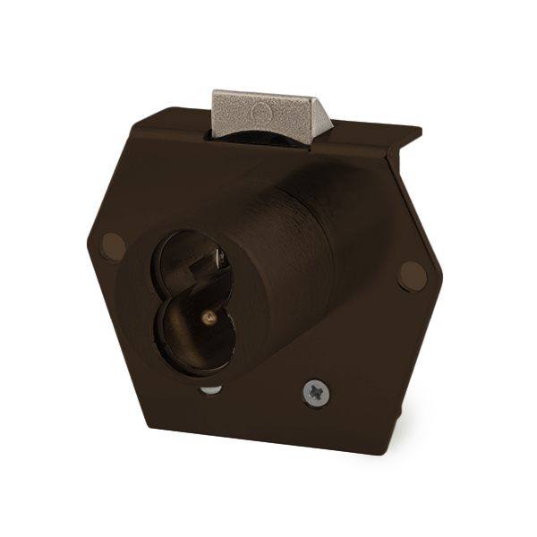 Olympus - 725RL - SFIC Rim Latch Door & Drawer Cabinet Lock - BEST SFIC - 1-1/16"" to Cylinder Length - Oil Rubbed Bronze - Optional Handing - Grade 1 - UHS Hardware
