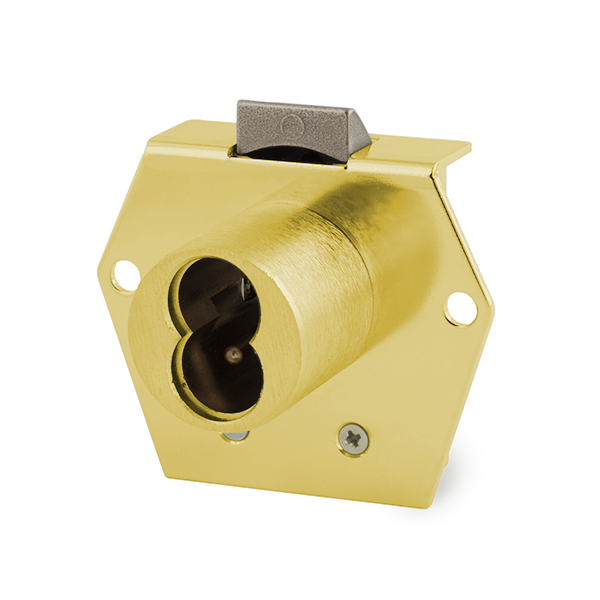 Olympus - 725RL - SFIC Rim Latch Door & Drawer Cabinet Lock - BEST SFIC - 1-1/16"" to Cylinder Length - Satin Brass - Optional Handing - Grade 1 - UHS Hardware